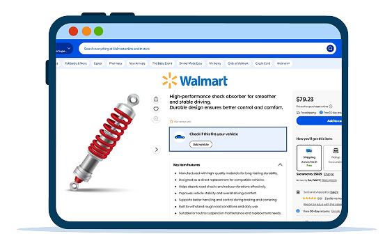 Find Right product with Walmart fitment tool